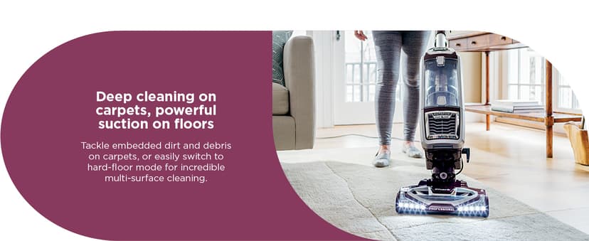 Shark NV752 Rotator Powered Lift-Away TruePet Upright Vacuum with HEPA Filter, Large Dust Cup Capacity, LED Headlights, Upholstery Tool, Perfect Pet Power Brush & Crevice Tool, Bordeaux