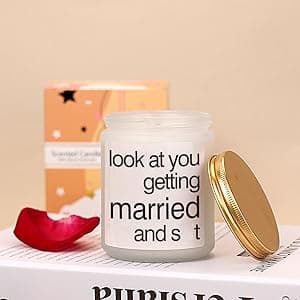 Wedding Gifts for Couples 2025, Funny Bridal Shower Gifts Personalized Lavender Scented Candles Bride Bridesmaid Proposal Custom The Bride to be 2025