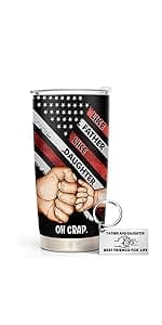 Bonus Dad Gifts - Step Dad Gifts From Daughter, Son, Kids - 20 Oz Tumbler & Keychain Funny Stepdad Gift - Christmas Father Day, Birthday Gift For Stepdad - Best Bonus Father Travel Coffee Mug