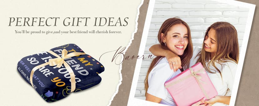 Best Friend Birthday Gifts for Women - Friendship Gift for Women - Christmas Valentines Graduation Birthday Gift Ideas for Best Friend Bestie BFF - Presents for Female Unique - Throw Blanket 50"x60"
