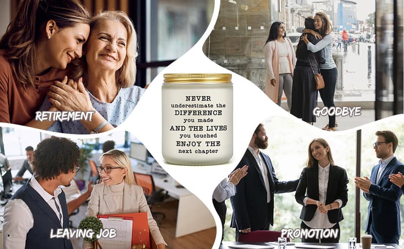 Goodbye Gifts for Coworkers, Retirement Gifts for Women, Going Away Farewell Moving Away Gift for Friends Teachers, Inspirational Gift, Lavender Candle