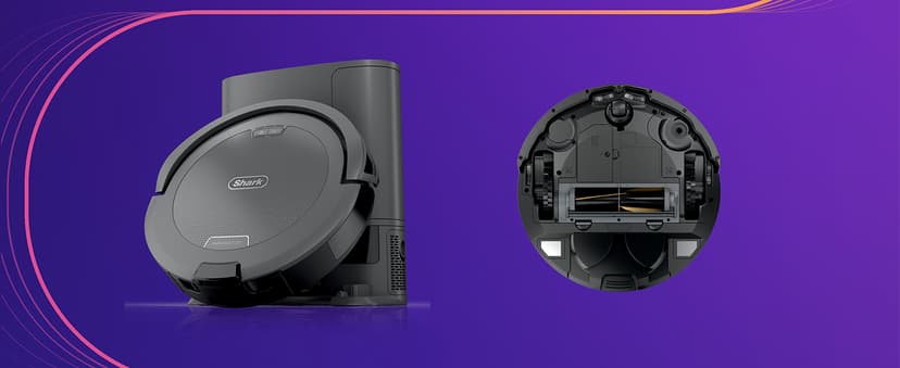 Shark Navigator Robot Vacuum and Self-Empty Base with Bagless 60-Day Capacity Self-Empty Base, SmartPath Navigation, Powerful Pet Hair Pickup, Anti-Hair Wrap, For Carpets & Hard Floors, Grey, RV2120AE