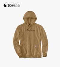 Carhartt Men's Midweight Signature Sleeve Logo Hooded Sweatshirt