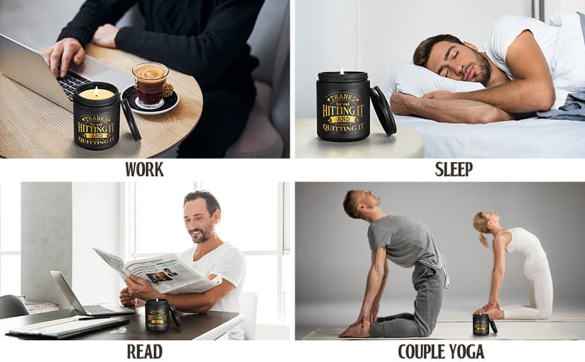 Scented Candles for Men - Funny Gifts for Boyfriend - Naughty Birthday Gift for Him - Anniversary Valentines Day Engagement Christmas Love You Presents for Husband Fiance Couples Guy BF