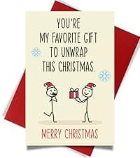 Cheerin Funny Greeting Card with Envelope - Anniversary Card - Romantic Birthday Card - Hilarious Gifts for Him Her Girlfriend Boyfriend Wife Husband