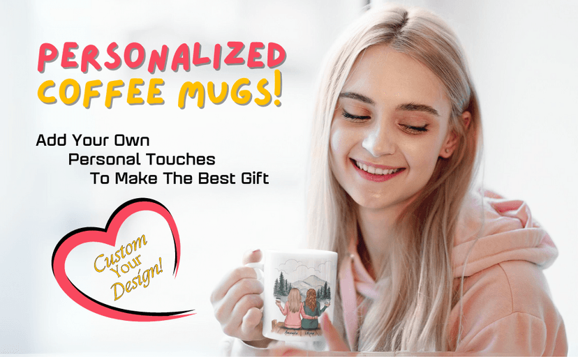 Gossby Gossby Personalized Best Friend Coffee Mug - Custom Gift for Female Best Friend with Design, Name - Christmas, Birthday, Friendship Besties Gift for Women - You're My People - 3 BFFs