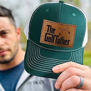 Father Golf Gifts - Dad Hat - Gifts for Dad from Daughter, Son, Kids - Golf Gifts for Men - Adjustable Fit, Comfortable Cotton, Perfect for Casual Wear - The Father Trucker Hat, Green