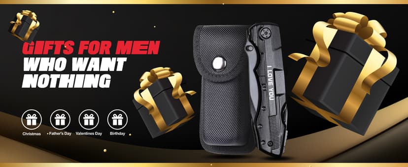 Gifts for Boyfriend Husband Him, Multitool Knife“I LOVE YOU”, Valentines Day Unique Gifts, Tools Gadgets Gifts for Him, Christmas Stocking Stuffers, Anniversary, Birthday Gift Ideas, Husband Gifts