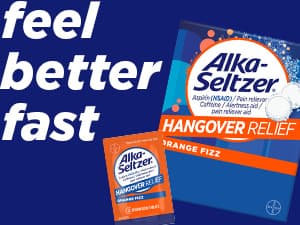 Alka-Seltzer Hangover Relief Tablets, Fast Relief Starts in About 15 Minutes for Headaches, Body Aches & Mental Fatigue, Bachelorette Party & Bachelor Party, Dispenser Pack, 120 Count
