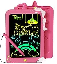 TEKFUN LCD Writing Tablet Doodle Board, 10inch Colorful Drawing Tablet Writing Pad, Kids Travel Essentials, Toddler Toys for 3 4 5 6 7 8 Year Old Girls Boys (Blue)