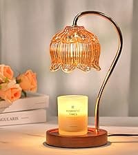 Modern Candle Warmer Lamp with Timer, Dimmable Candle Lamp Warmer, Men Women Christmas Birthday Gifts, Black Candle Warmer, Adjustable Candle Light Warmer, Cozy Living Room Bedroom Home Decor