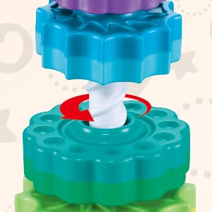 Baby Spinning Stacking Toys for Toddlers 1-3, Rainbow Ring Stacker Montessori Toys for Babies 6-12 Months, 1 2 3 One Year Old Girl Boy Christmas Birthday Gifts, Autism Sensory Learning Toy