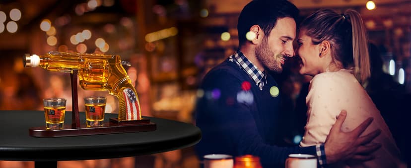 Gifts for Men Dad, Unique Christmas Anniversary Birthday Gift for Him Husband, 9 Oz Whiskey Decanter Set with 2 Oz Shot Glasses, Cool Persinalized Presents liquor dispenser for Home Bar