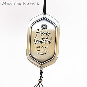 Forever Grateful Wind Chime with Engraved Thank You Message - Unique Gift of Gratitude/Appreciation Gift/Thank You Gift for Special Friend/Family/Coworkers/Teachers/Mentor