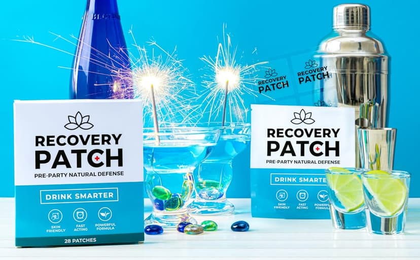 Recovery Patches 28 Pack - Wake Up Refreshed & Energized with Our 100% Natural Ingredients Patch - Individually Wrapped, Skin-Friendly & Waterproof - Enhanced Morning Formula