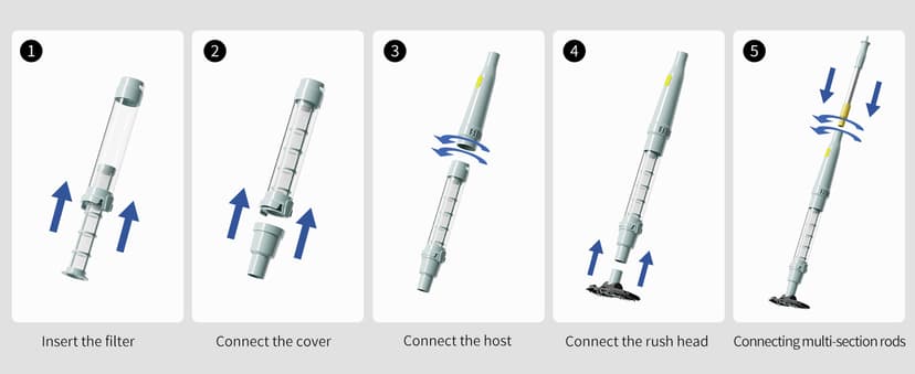Lydsto S1 Lite Cordless Spa Hot Tub Vacuum Cleaner – 90-Min Runtime, Powerful 20W Brushless Motor, Includes 3 Aluminum Poles, Lightweight Handheld Pool Vacuum to Clean Small Debris Types, Silver