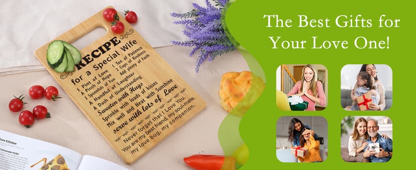 Wife Gifts from Husband, Love Gifts for Wife, Wife Birthday Gift Ideas, Mothers Day Romantic Gifts for Wife to My Wife Gifts, Gifts for Wife Who Has Everything Wife Cutting Board