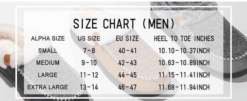 ATHMILE Men's Slippers Slip On Moccasin, Indoor Outdoor Warm Fuzzy Comfy House Shoes, Fluffy Wide Loafer Home Bedroom Slippers