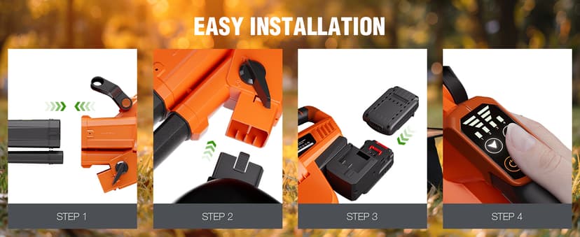 Cordless Leaf Vacuum Blower Mulcher 3 in 1, 2 * 4.0Ah Battery and Charger, Battery Powered Leaf Vacuum with 40L Bag, 160MPH, 600CFM, 4 Speed Modes, Suitable for Lawn Care Yard Cleaning