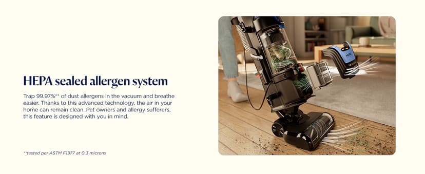 Bissell Pet Hair Eraser Allergen Lift-Off with Powerful Suction, HEPA, Tangle-Free Brush Roll, 39883