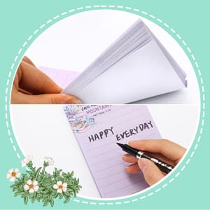 8 Pack Christian Sticky Notes Samll Scripture Inspirational Memo Pads Floral Design Adhesive Religious Bible Verse Quotes Notepads for Writing Diary Lists Schedules, 4 x 5. 5 Inch(Fresh Style)