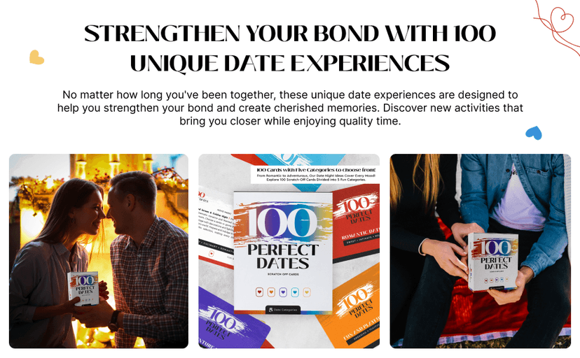 100 Date Night Ideas Scratch-Off Cards: Fun & Romantic Game for Couples | Special Anniversary Surprise for Him, Her, Boyfriend, Girlfriend, Wife, or Husband | 5 Categories for Relationship Building!