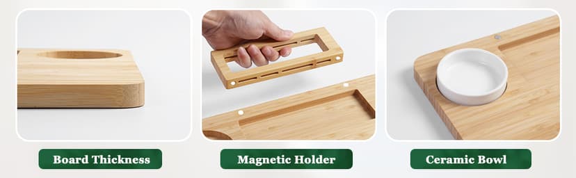 Bamboo Charcuterie Boards (23"×11"×0.8") and Knife Set, Lightweight Cheese Board and Platter, Unique Gift for Housewarming, Anniversary & Wedding, Mother's Day and Christmas for Women…