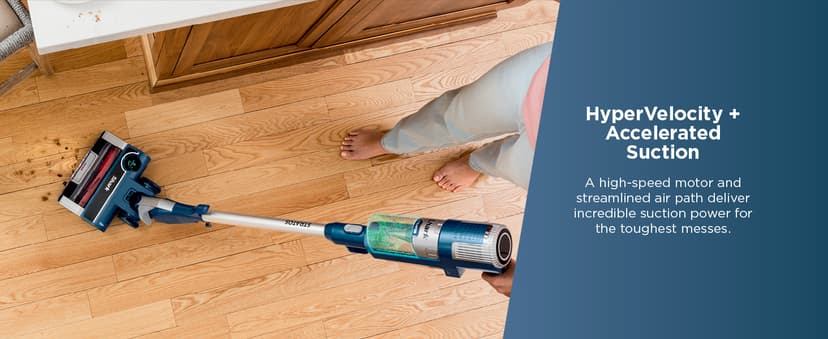 Shark HZ3002 Stratos Ultralight Corded Stick Vacuum with DuoClean PowerFins HairPro, Self-Cleaning Brushroll, & Odor Neutralizer Technology, Navy