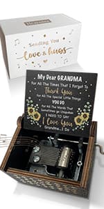 True Friendship Gifts for Women Female You are My Sunshine Wooden Music Box-True Friends are Hard to Find,I am so Grateful in Mine I Have You Keepsake Box for Friends(Black)