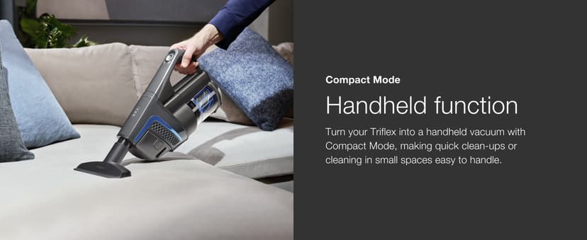 Miele Triflex HX1 Cordless Stick Vacuum Cleaner, 60 min runtime, Graphite Grey / Blue