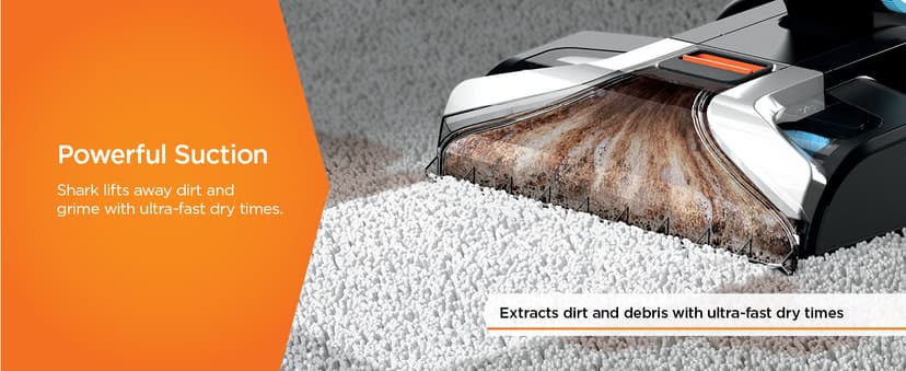 Shark CarpetXpert with StainStriker Upright Carpet, Area Rug & Upholstery Cleaner with Pet Mess Extractor Tool, Perfect for Pets, Carpet Shampooer, 3 Cleaning Tools, Cleaning Solutions, White, EX201