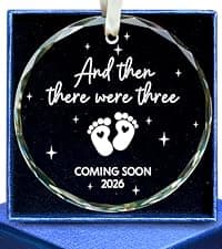 Grandparents Gifts - First Time Grandparents Gifts for Grandma, Grandpa - Baby Pregnancy Announcement Ornament for New Grandma - Grandpa to Be Ornaments 2026 - Ceramic Hanging Ornament