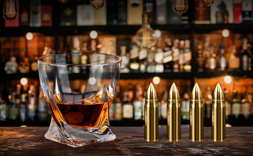 Gifts for Men Him Christmas, Whiskey Stone Gifts for Husband Anniversary, Unique Birthday Gift Ideas for Dad from Daughter Son Wife, Cool Stocking Stuffers, Bourbon Gadgets for Grandpa Uncle Father