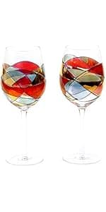 Sagrada Barcelona Stemless Wine Glasses – Hand‑Painted Set of 1 Unique Wine Gift for Wedding, Anniversary, Housewarming & Christmas Ideal for Women & Men
