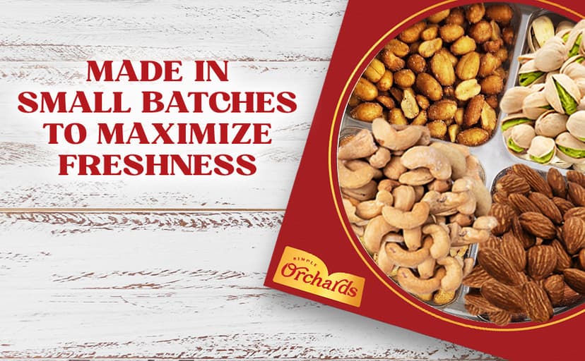 Nuts gift Basket of Cravings Gourmet Nuts Collection, Premium Mixed Nut Gift Box, 4 Sectional.