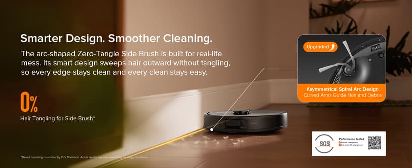 roborock Qrevo Series Robot Vacuum and Mop, 8000Pa Suction, Upgraded from Qrevo S, Anti-Tangle Brushes, Smart Obstacle Avoidance, Auto Mop Washing, All-in-One Dock, 200RPM Spinning Mops, Black(QV 35A)