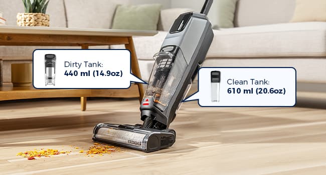 Bissell® CrossWave® OmniForce™ Cordless Multi-Surface Hard Floor Cleaner and Mop, Wet Dry Vacuum with Dedicated Dry Vacuum Mode, 3882