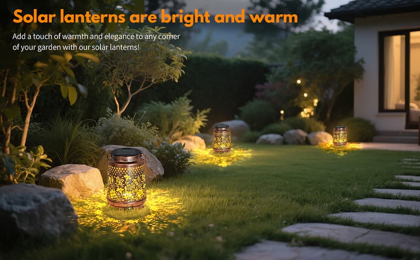 Solar Lantern Outdoor Lamp Waterproof Decorations Garden Decor, Christmas Birthday Gifts for Women, Mom, Grandma Decorative Garden, Yard, Patio, Lawn, Balcony Porch - Hummingbird
