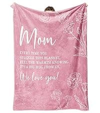 Mom Birthday Gifts, Gifts for Mom Blanket, to My Mother Birthday Gift from Daughter Son, Present for Moms for Christmas 60" x 50", Blue