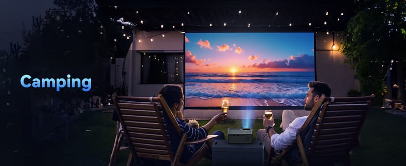 CiBest Mini Projector, 2025 Upgraded Full HD 1080P Support Video Projector, Portable Small Movie Projector, Compatible with iOS/Android/Windows/TV Stick/Box/USB/HDMI