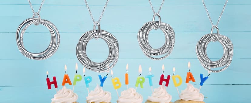 IEFLIFE Birthday Gifts for Women, Sterling Silver Necklaces, 40th 50th 60th 70th 80th 90th Birthday Necklace, 40 50 60 70 80 90 Years Old Birthday Gifts, 4 5 6 7 8 9 Decade Birthday Jewelry for Women