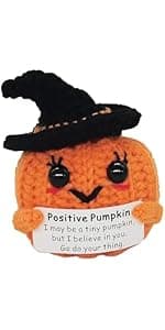 Funny Crochet Pickles 1 Pcs with Affirmations Cards for Inspirational Novelty Good Luck Gift and Party Decorations (KK-CKD04- REDCUM)