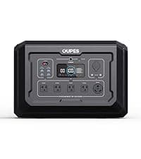 OUPES Mega 1 Portable Power Station 2000W (4500W Peak), 1024Wh LiFePO4 Battery Generator with 1400W AC Charging & 800W Solar Charging, Expandable to 5120Wh, for Home, Power Outages, Camping & RVs