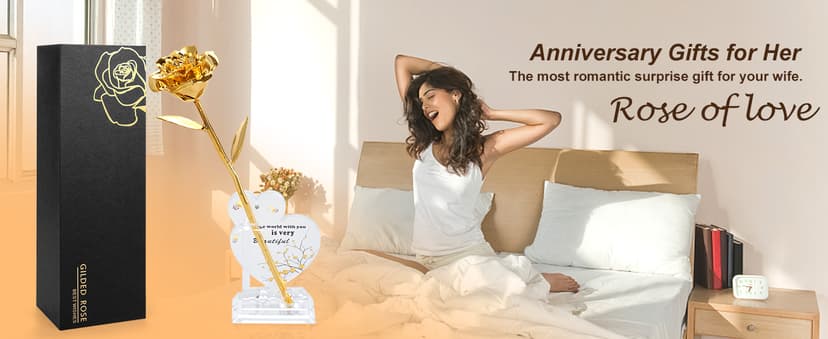 Gold Dipped Rose Real 24K Gold Rose, Genuine One of a Kind Rose Hand Dipped in 24K Golden Roses Romantic Gifts for Women in Her Birthday Anniversary Day Mothers Day