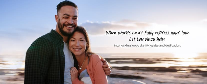 Larvincy To My Wife Necklace from Husband With Heartfelt Message & Elegant Box - Soulmate Necklace for Women, Romantic Jewelry Gift for Her On Birthday, Anniversary