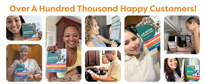 Air Fryer Cheat Sheet Magnets Cooking Guide Booklet - Air Fryer Cookbooks - Air Fryer Liners - Air Fryers Kitchen Gifts Gadgets 2025 - Air Fryer Accessories - Air Fryer Cooking Guide