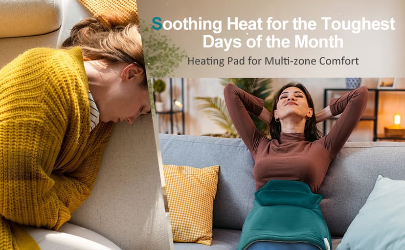 Heating Pad for Neck and Shoulder Pain Relief, Birthday Christmas Gifts for Women Mom Wife, 2lb Heated Neck Wrap Warmer for Daily Comfort, 6 Heat Settings 2 Hours Auto Shut Off, 17x23 inch, Blue