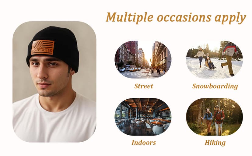 Firefighter Electrician Welder Beanie Hat Gifts for Men Dad Husband Birthday Students Graduation Gifts Accessories Gear Stuff