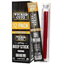 Wicked Cutz Beef Jerky Variety Pack, 5 Flavors & Up to 36g Protein Per Bag, Tender & Easy to Chew Alternative to Beef Sticks, USA Made High Protein Carnivore Snacks (5 Bags, 1 of Each Flavor)