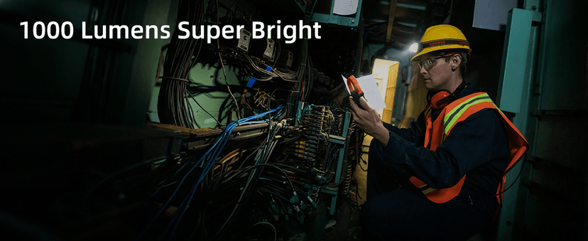 SuperFire SuperFire Rechargeable Headlamp 1000 Lumens - Waterproof Hands-Free Light with 5 Modes & Magnetic Base | Gift for Men, Dads, Outdoorsmen | Camping, Hunting, Work, Emergency (TH04-S)